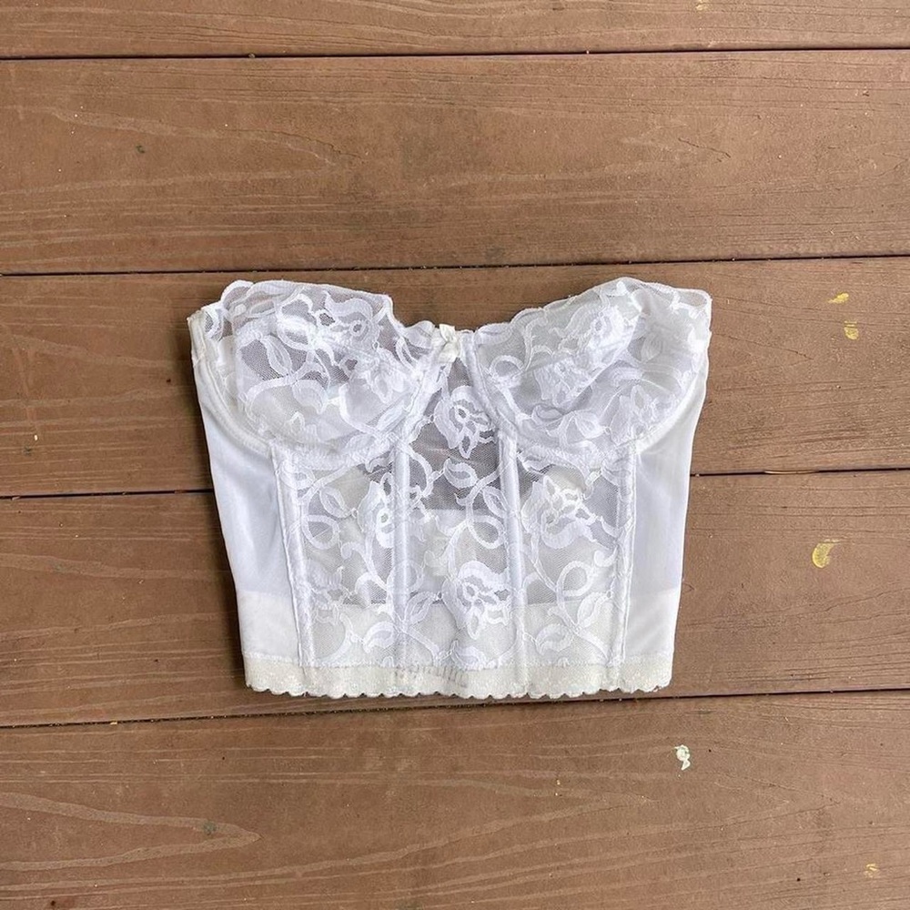Vintage White Lace Bustier Top